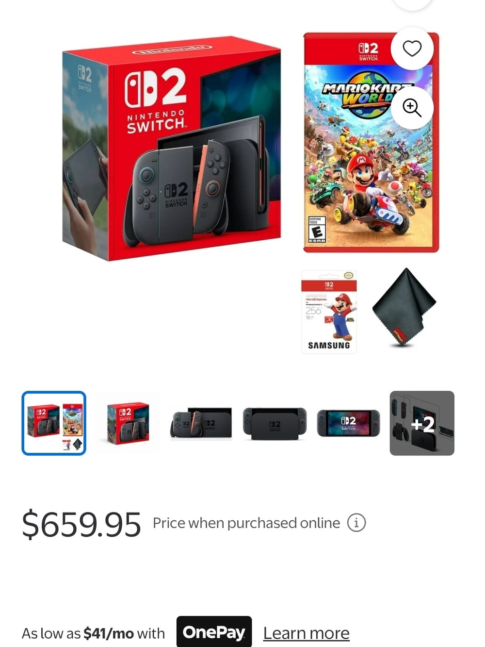 Nintendo Switch OLED Console Bundle in Black and Red Accents